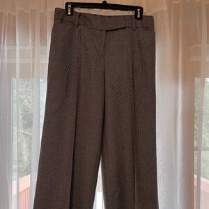 Ann Taylor Loft "Ann" black & white weave straight leg slacks
